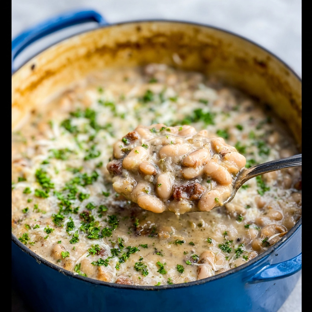 Creamy Black Eyed Peas and Bacon Soup Recipe - Recipe Image