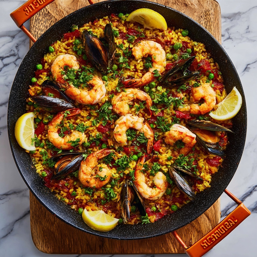 Classic Seafood Chicken Paella Recipe - Recipe Image