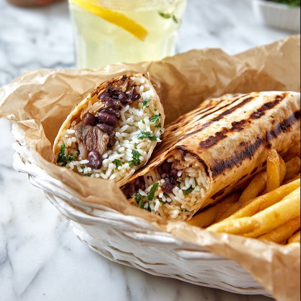 (HUGE) Grilled BBQ Brisket Pulled Beef Burritos Recipe - Recipe Image