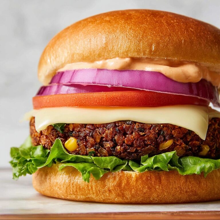 Black Bean Burger with Chipotle Mayo and Pepper Jack Recipe