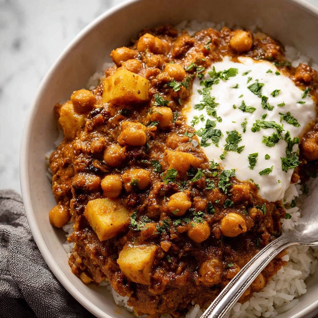Easy Chickpea Curry with Potatoes Recipe - Recipe Image