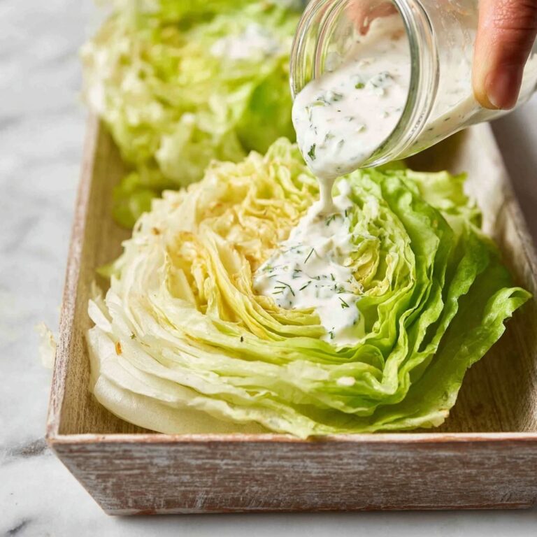 Iceberg Lettuce Wedges with Homemade Ranch Dressing Recipe