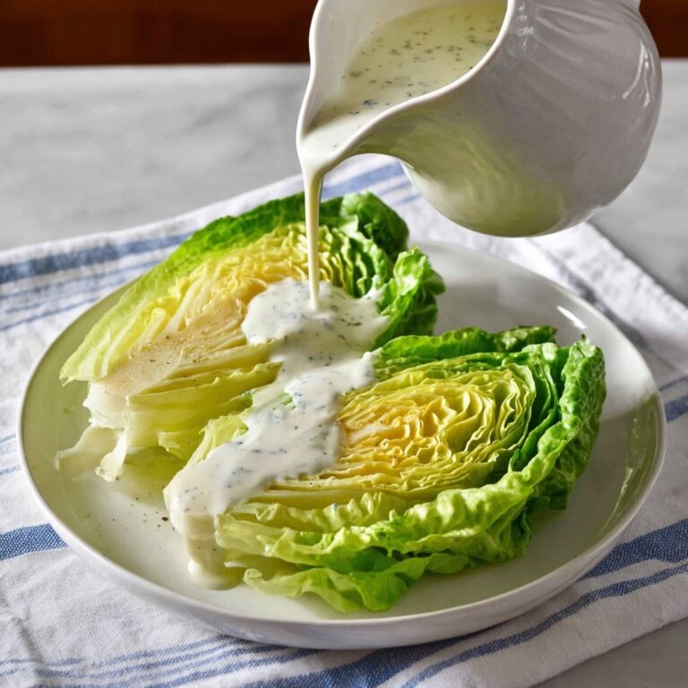 Creamy Feta Dressing with Iceberg Wedges Recipe