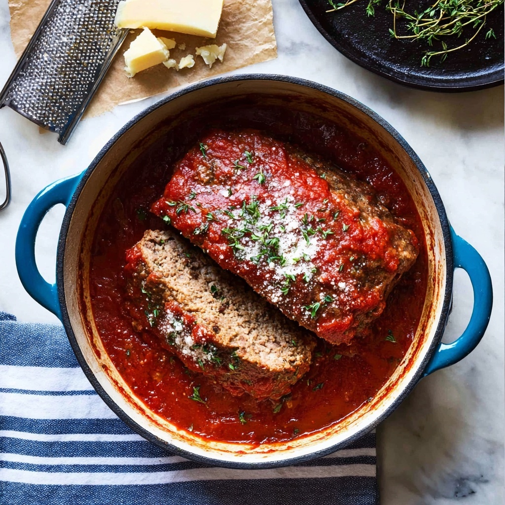 Italian Meatloaf with Marinara Sauce Recipe - Recipe Image