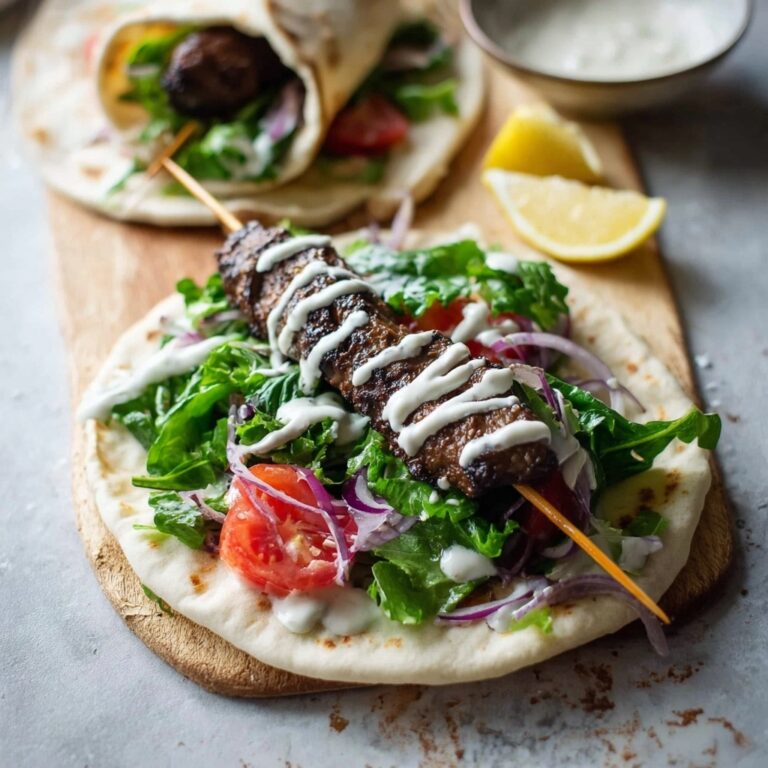 Turkish Lamb Kofta Kebabs with Yogurt Sauce Recipe