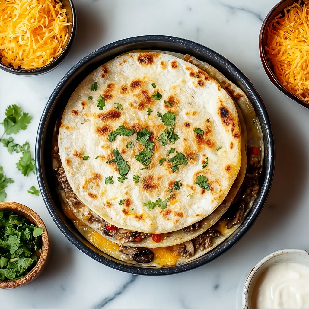 Cheesy Ground Beef Quesadillas Recipe - Recipe Image