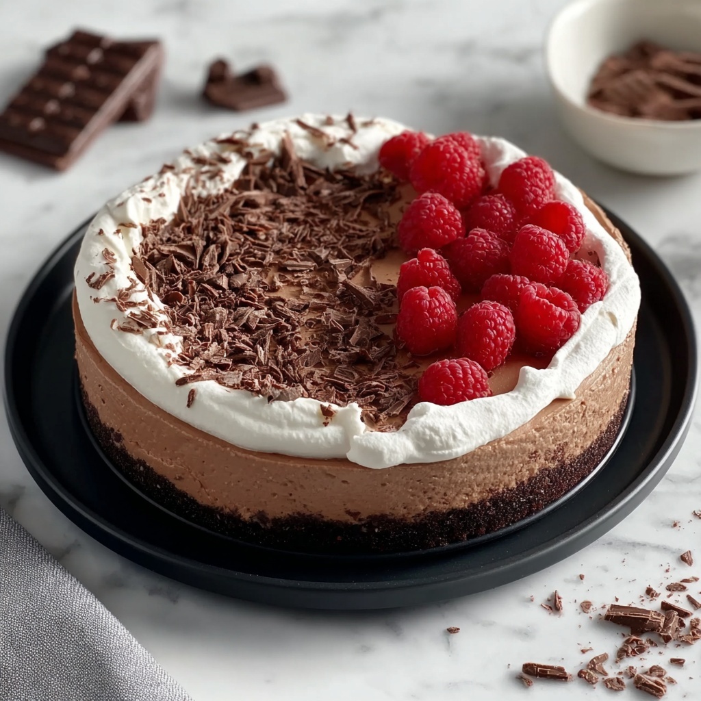 No-Bake Chocolate Cheesecake Recipe - Recipe Image