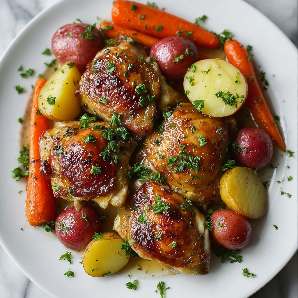 Slow Cooker Honey Garlic Chicken and Veggies Recipe - Recipe Image