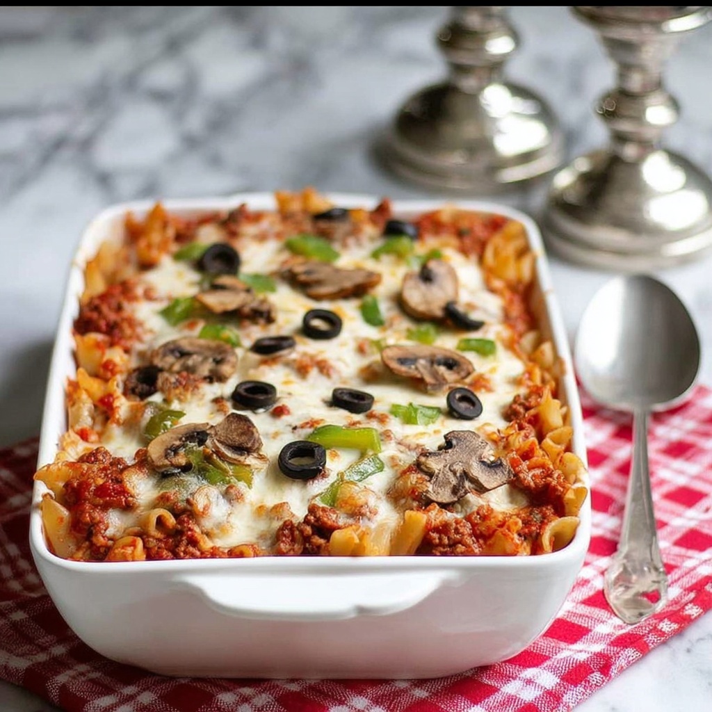 Easy Supreme Pizza Casserole Recipe - Recipe Image