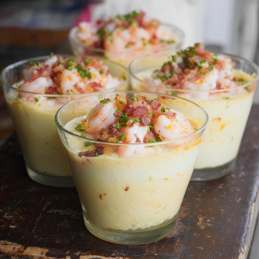 Shrimp and Cheddar Grits Appetizer Cups Recipe - Recipe Image