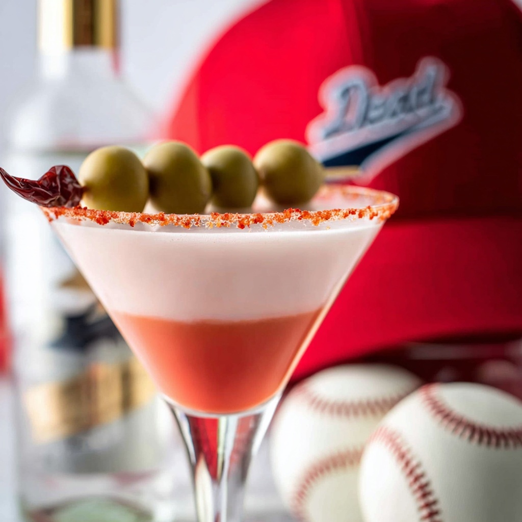 Dirty Redbird Martini (Cardinals Cocktail) Recipe - Recipe Image