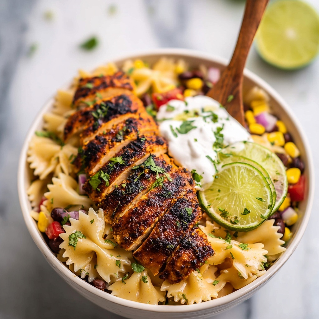 Chicken Enchilada Mexican Pasta Salad Recipe - Recipe Image