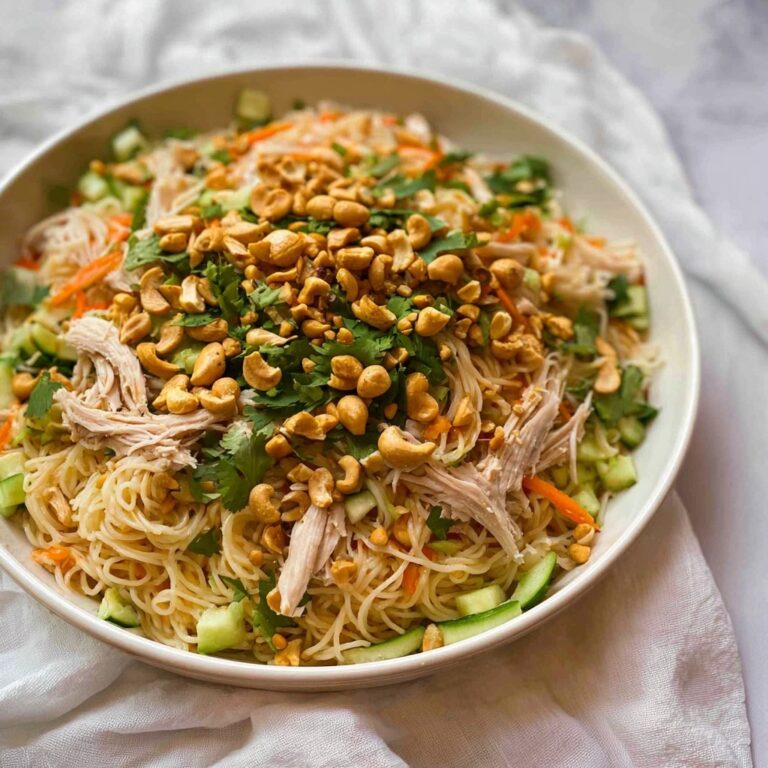 Refreshing Glass Noodle Salad with Chicken, Herbs, and Lime Cashew Crumble Recipe