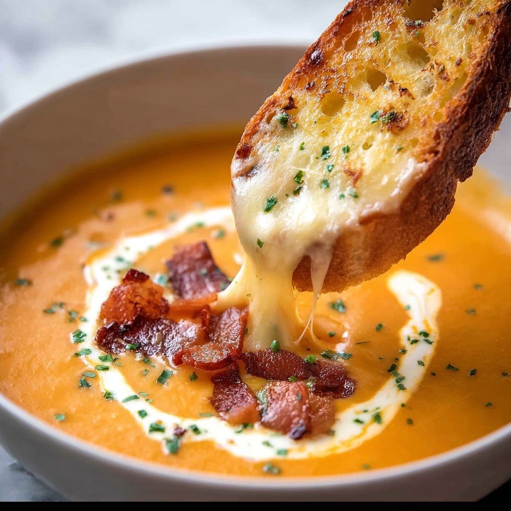Creamy Carrot Soup with Bacon and Fresh Herbs Recipe - Recipe Image