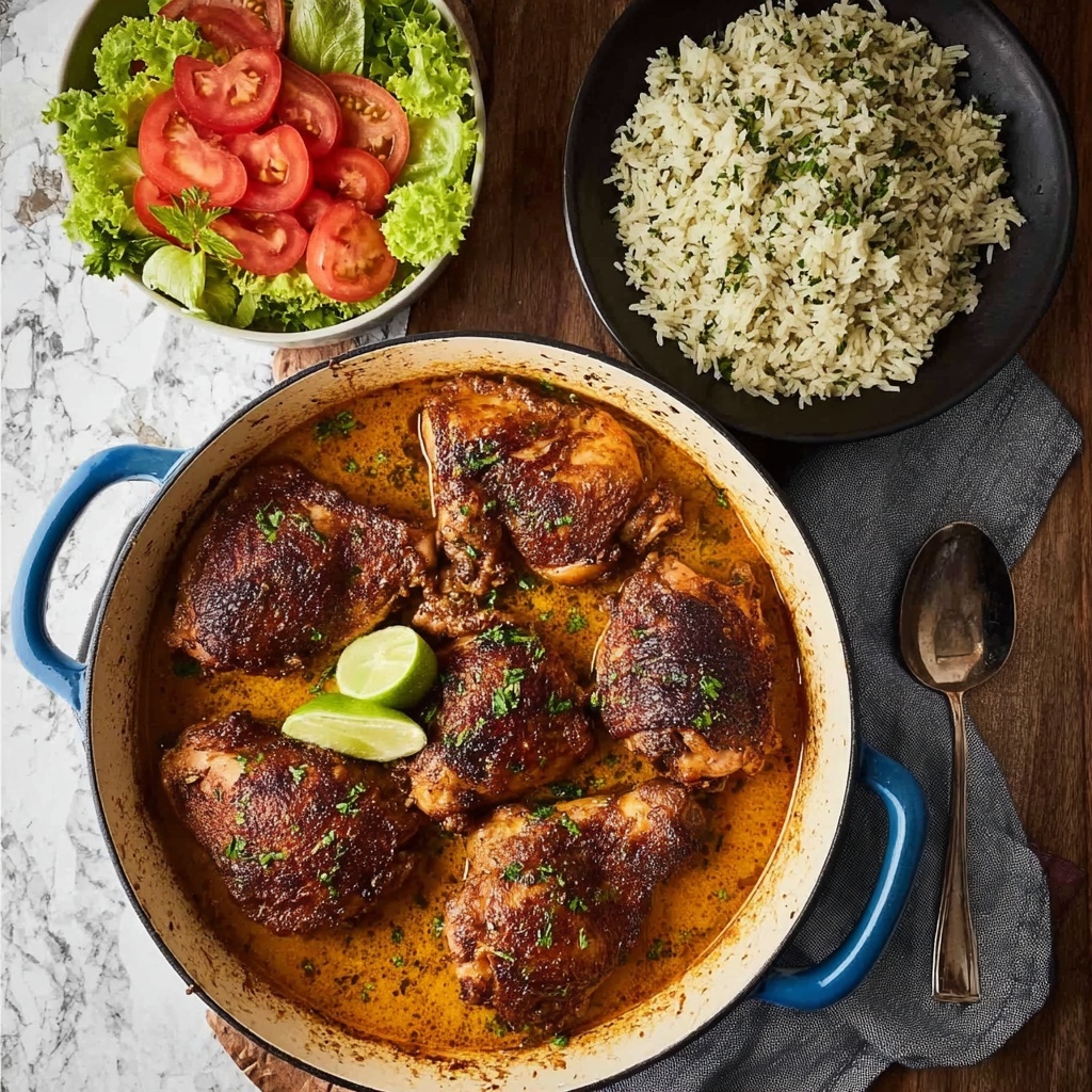 Peruvian Chicken with Garlic Butter Rice Recipe - Recipe Image