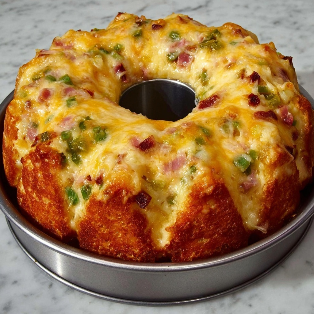 Savory Breakfast Bundt Cake Recipe - Recipe Image