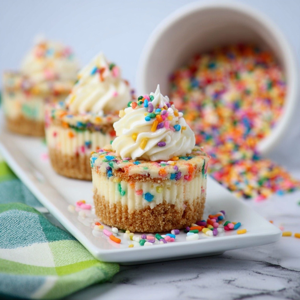 Mini Funfetti Cheesecake Recipe - Recipe Image