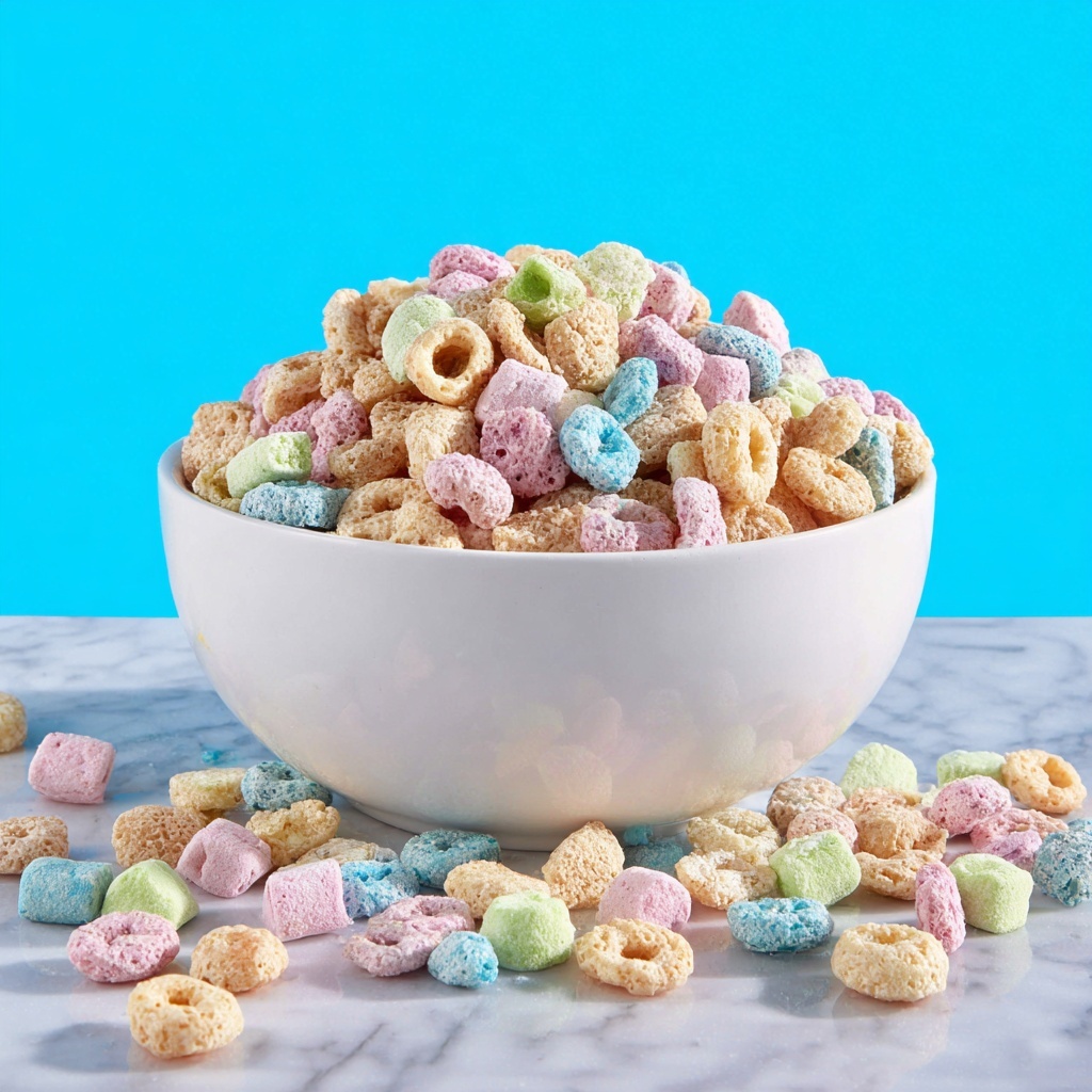 Easter Bunny Puppy Chow with Pastel Colors and Mini Marshmallows Recipe - Recipe Image