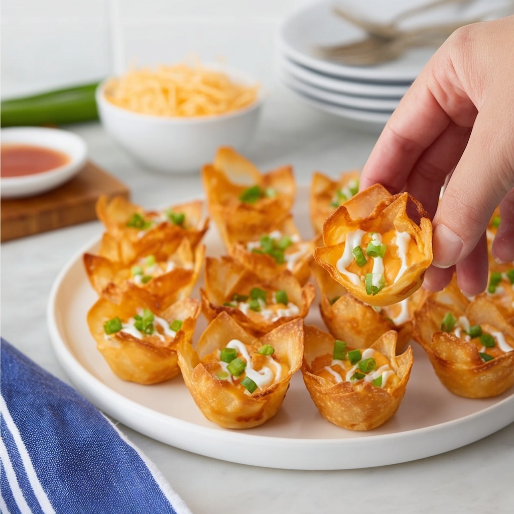 Buffalo Chicken Wontons Recipe - Recipe Image