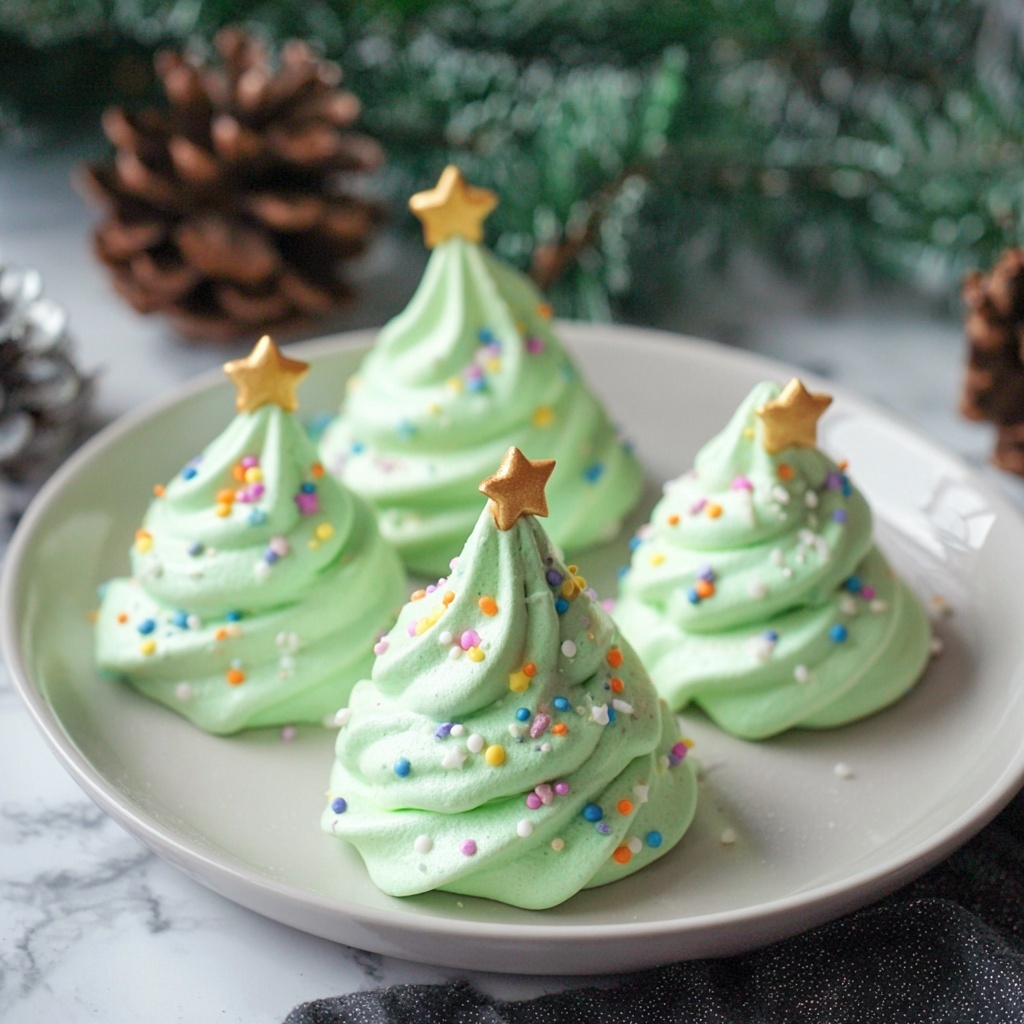 Christmas Meringue Cookies Recipe - Recipe Image