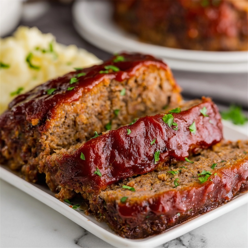 Bacon-Wrapped Meatloaf with Sweet Balsamic Glaze Recipe - Recipe Image