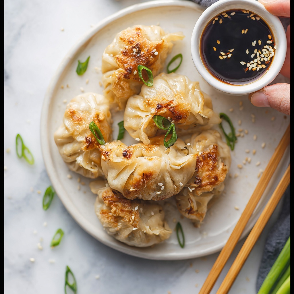 Crispy Homemade Pork Potstickers Recipe - Recipe Image