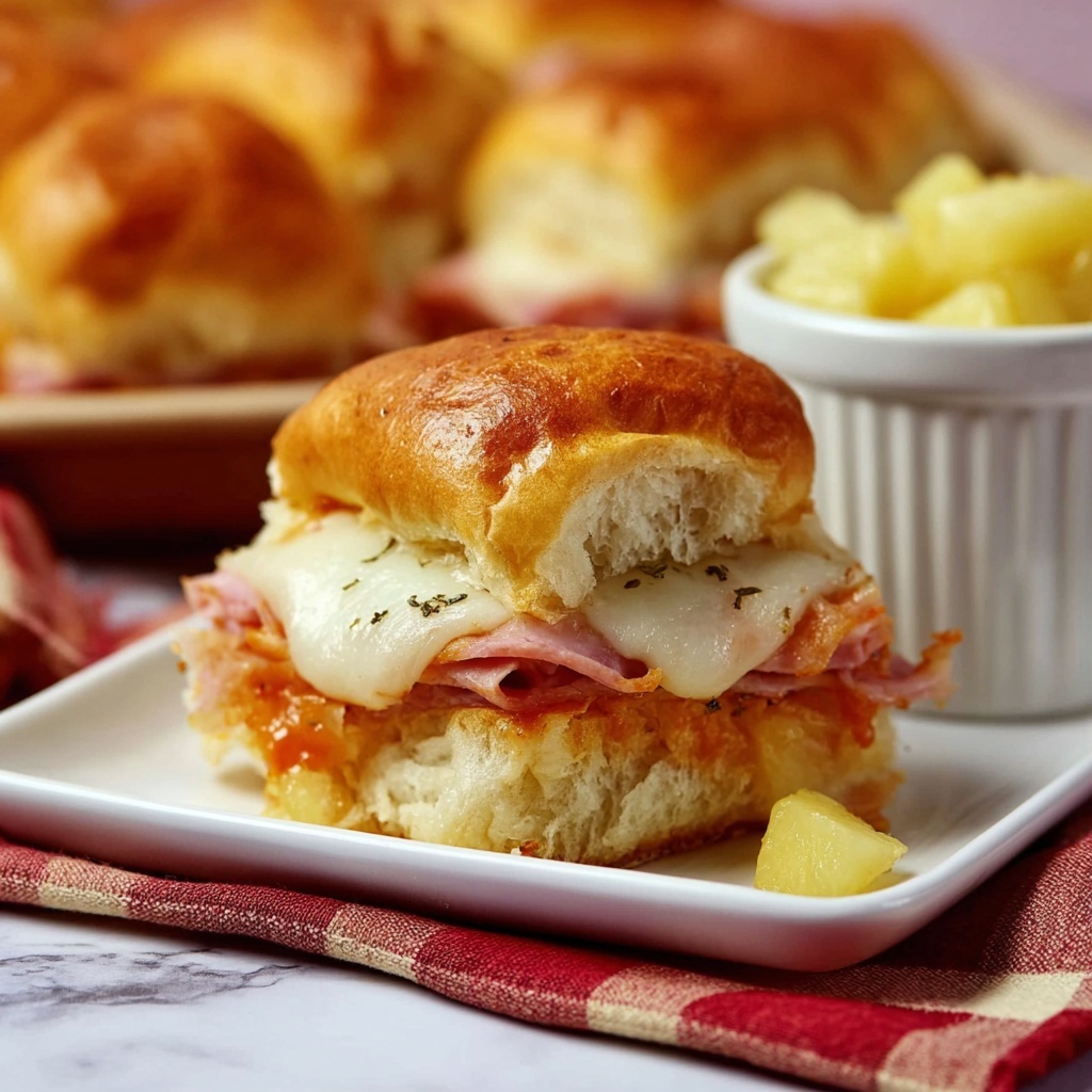 Hawaiian Pizza Sliders Recipe - Recipe Image