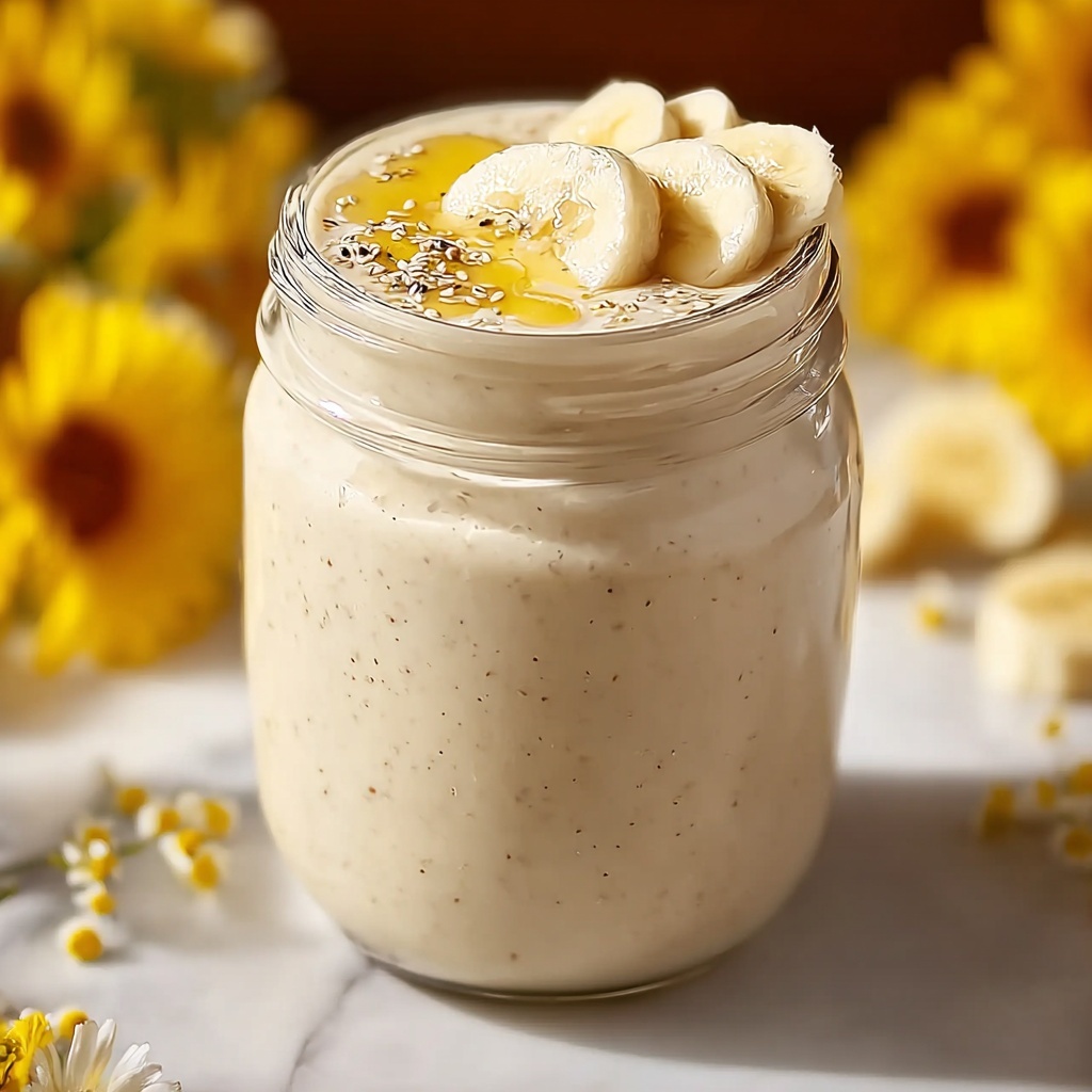 Banana Chamomile Tea Smoothie for Relaxation Recipe - Recipe Image