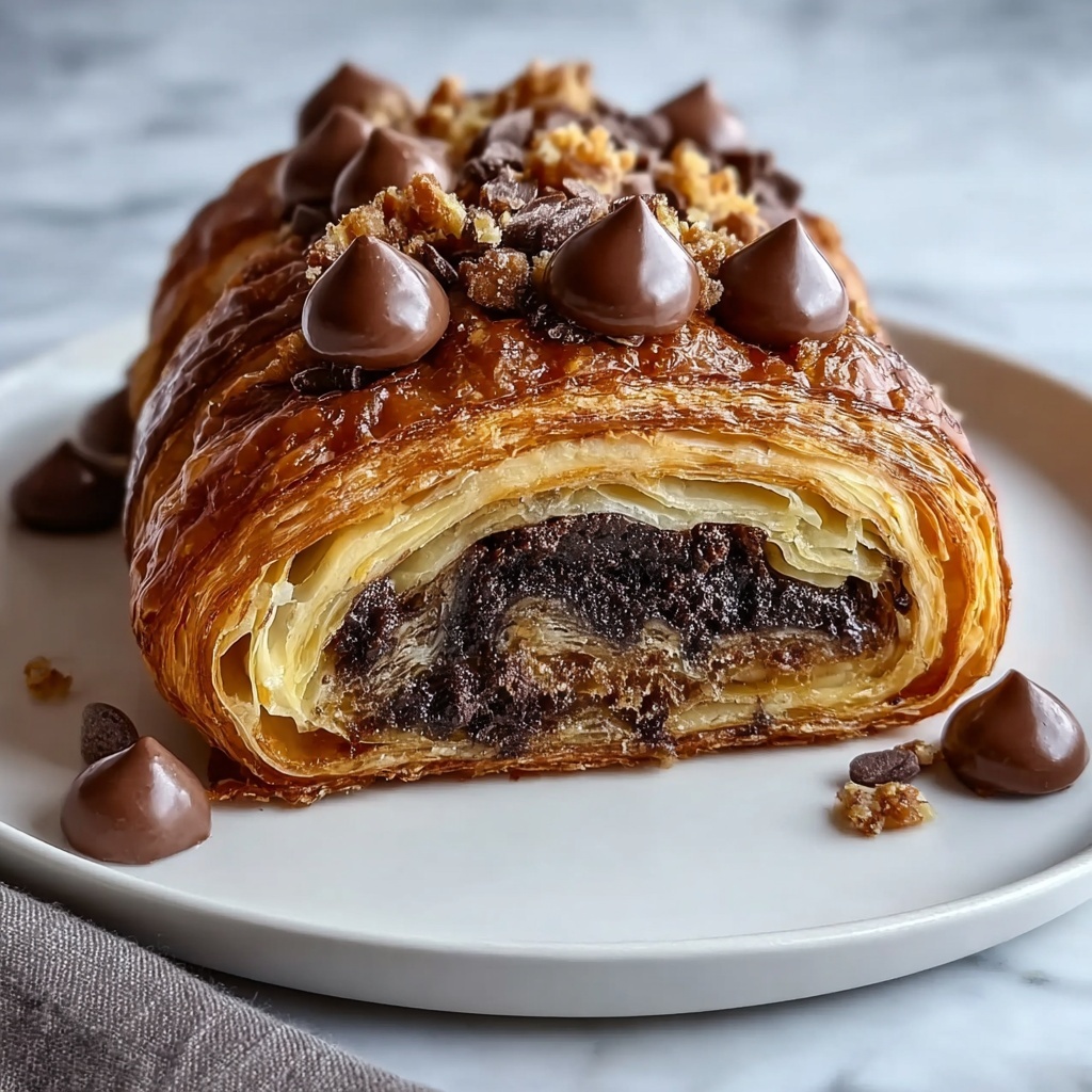 Indulgent Decadent Chocolate Croissant Breakfast Bake Recipe - Recipe Image