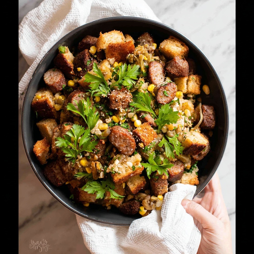 Vegetarian Rye Bread, Onion and Apple Stuffing Recipe - Recipe Image