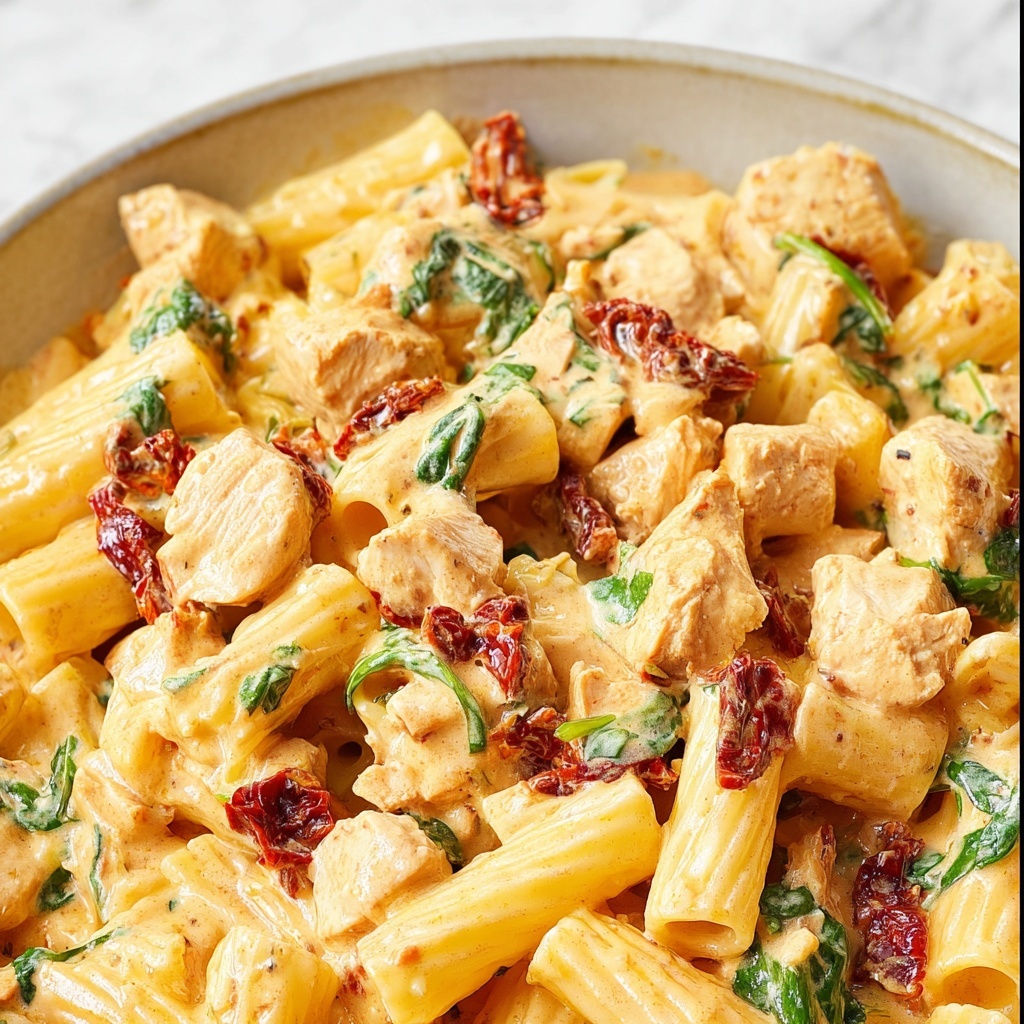 Creamy Sun-Dried Tomato Chicken Pasta Recipe - Recipe Image