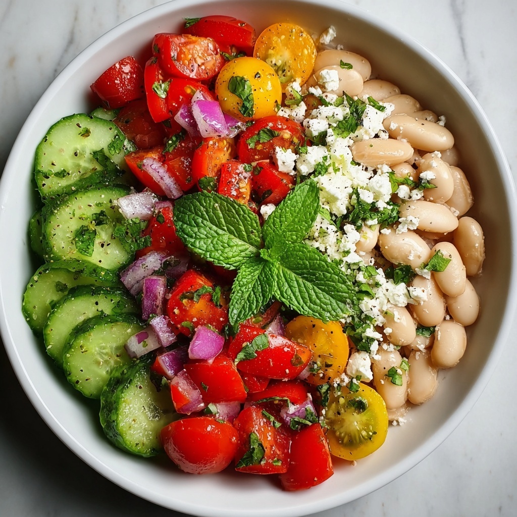 White Bean Salad with Summer Vegetables Recipe - Recipe Image