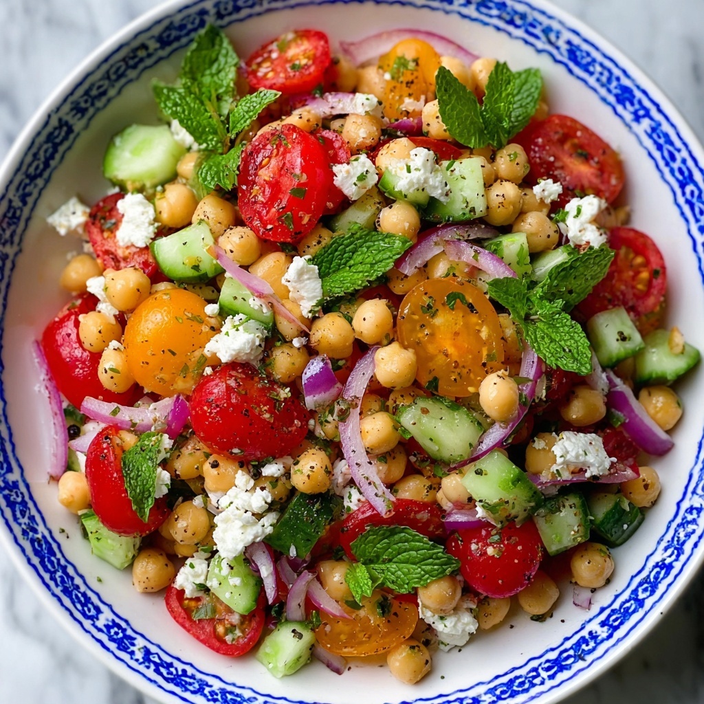 Mediterranean Chickpea Feta Salad Recipe - Recipe Image