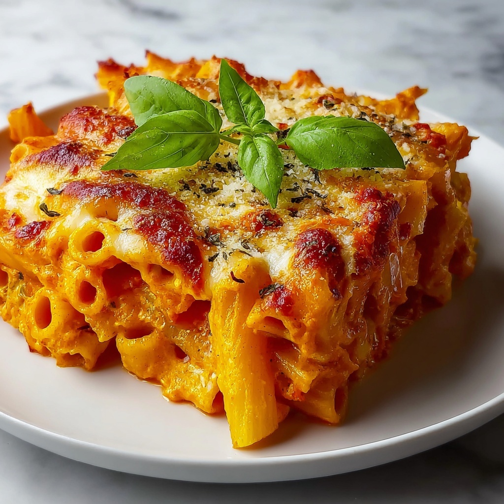 Cheesy Pumpkin-Tomato Pasta Bake Recipe - Recipe Image