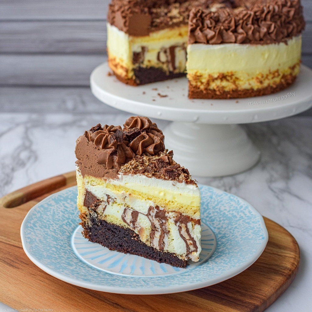 Swiss Cake Roll Cheesecake Recipe - Recipe Image