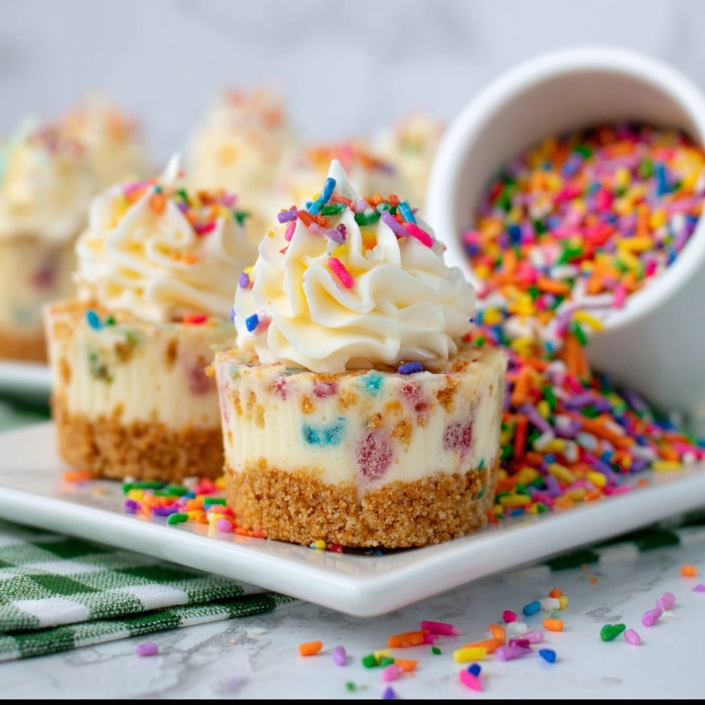 Mini Funfetti Cheesecake Recipe - Recipe Image