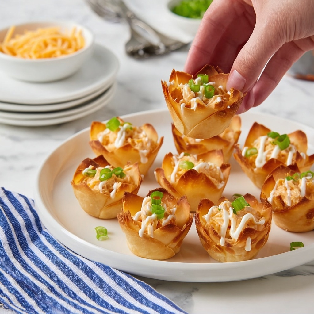 Buffalo Chicken Wontons Recipe - Recipe Image
