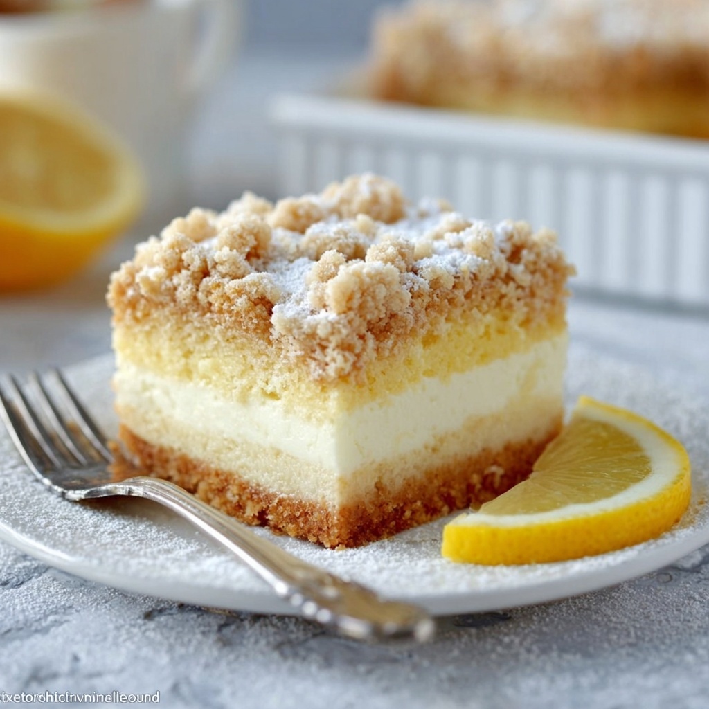 Lemon Coffee Cake with Cream Cheese Filling Recipe - Recipe Image