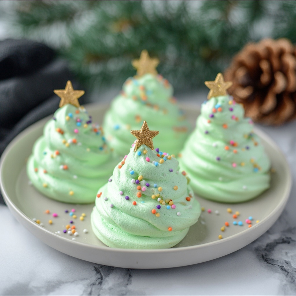 Christmas Meringue Cookies Recipe - Recipe Image