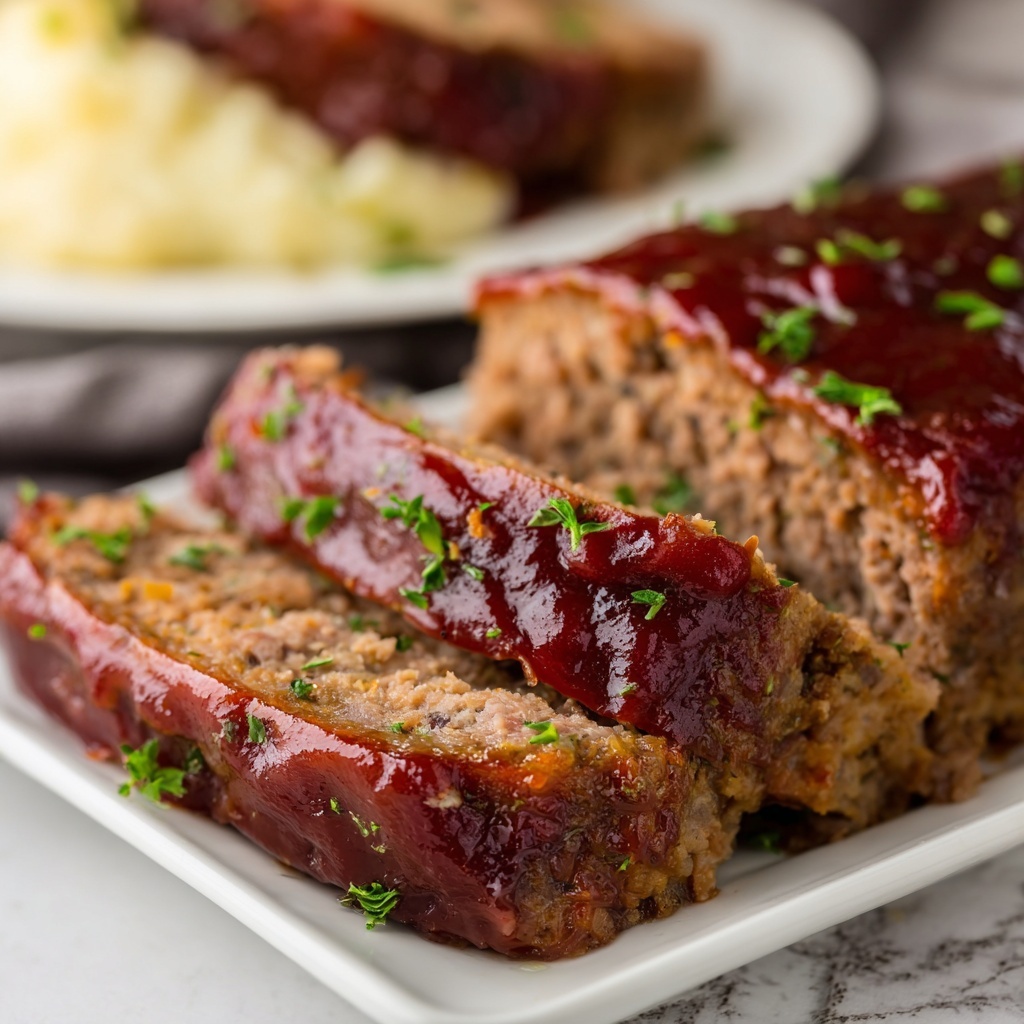 Bacon-Wrapped Meatloaf with Sweet Balsamic Glaze Recipe - Recipe Image