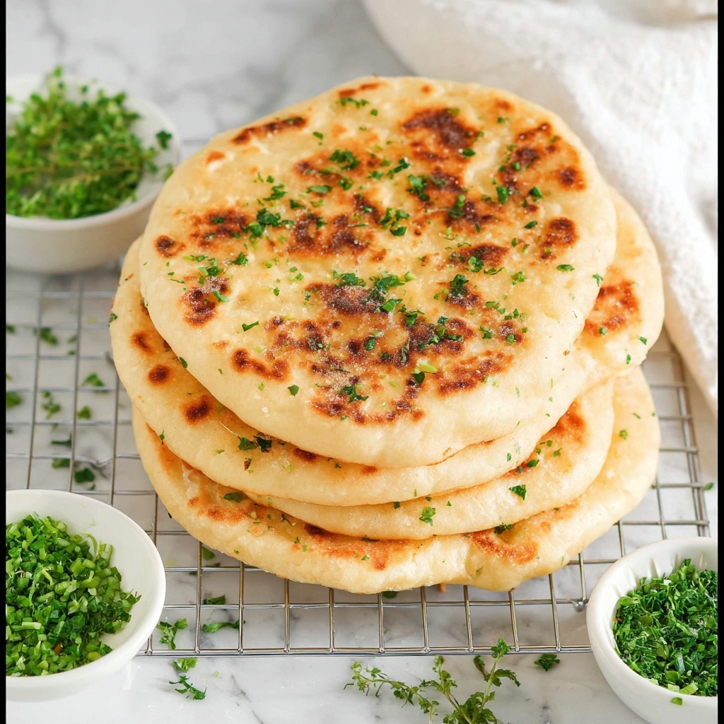 Homemade Garlic Naan Bread Recipe - Recipe Image
