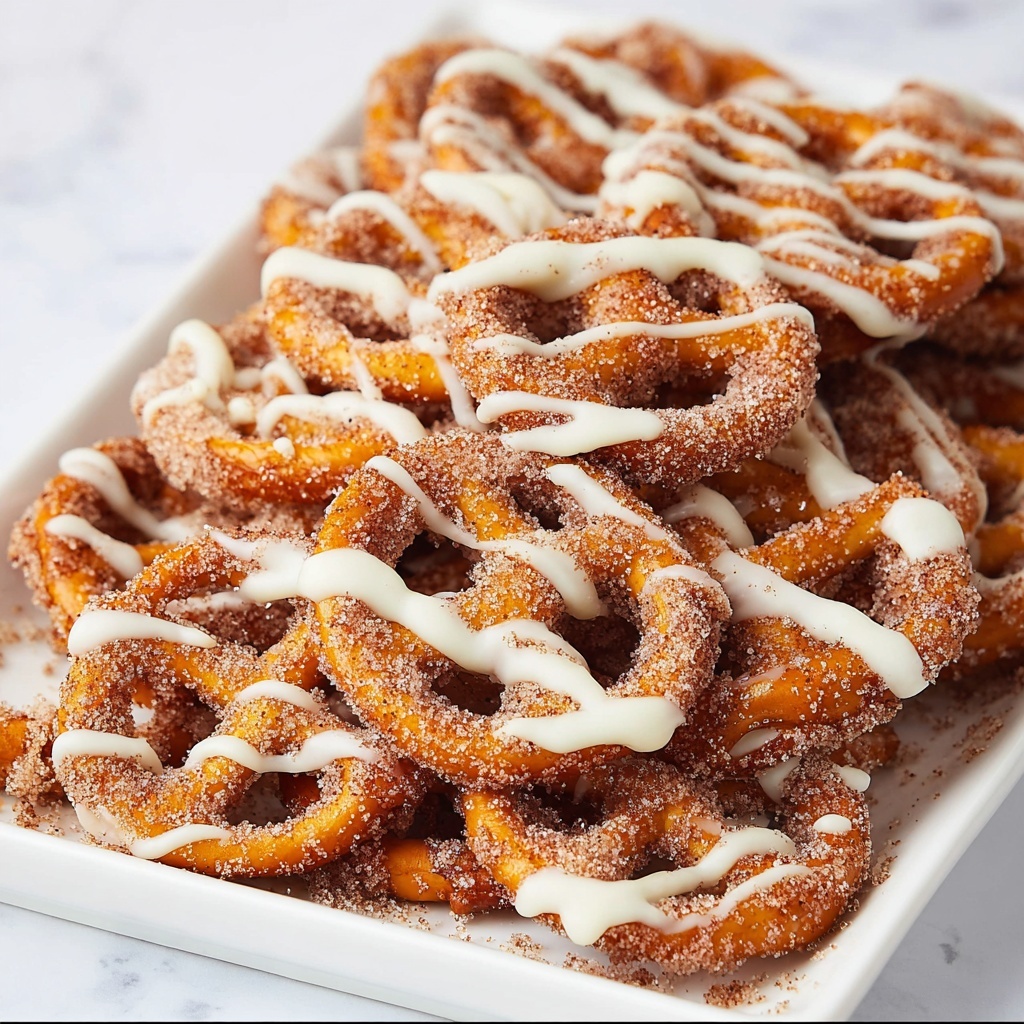 Cinnamon Sugar White Chocolate Pretzels Recipe - Recipe Image