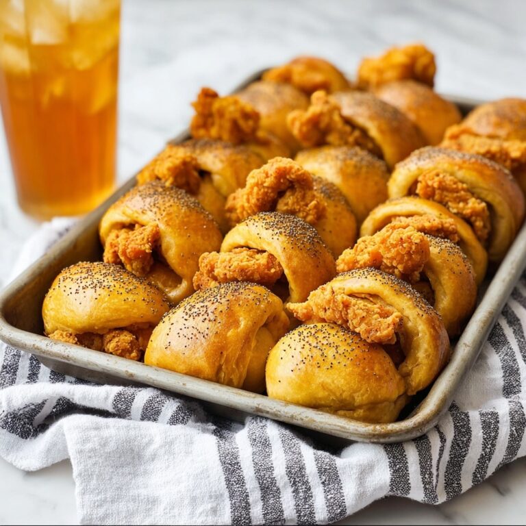 Chicken in a Blanket with Honey Poppy Seed Glaze Recipe