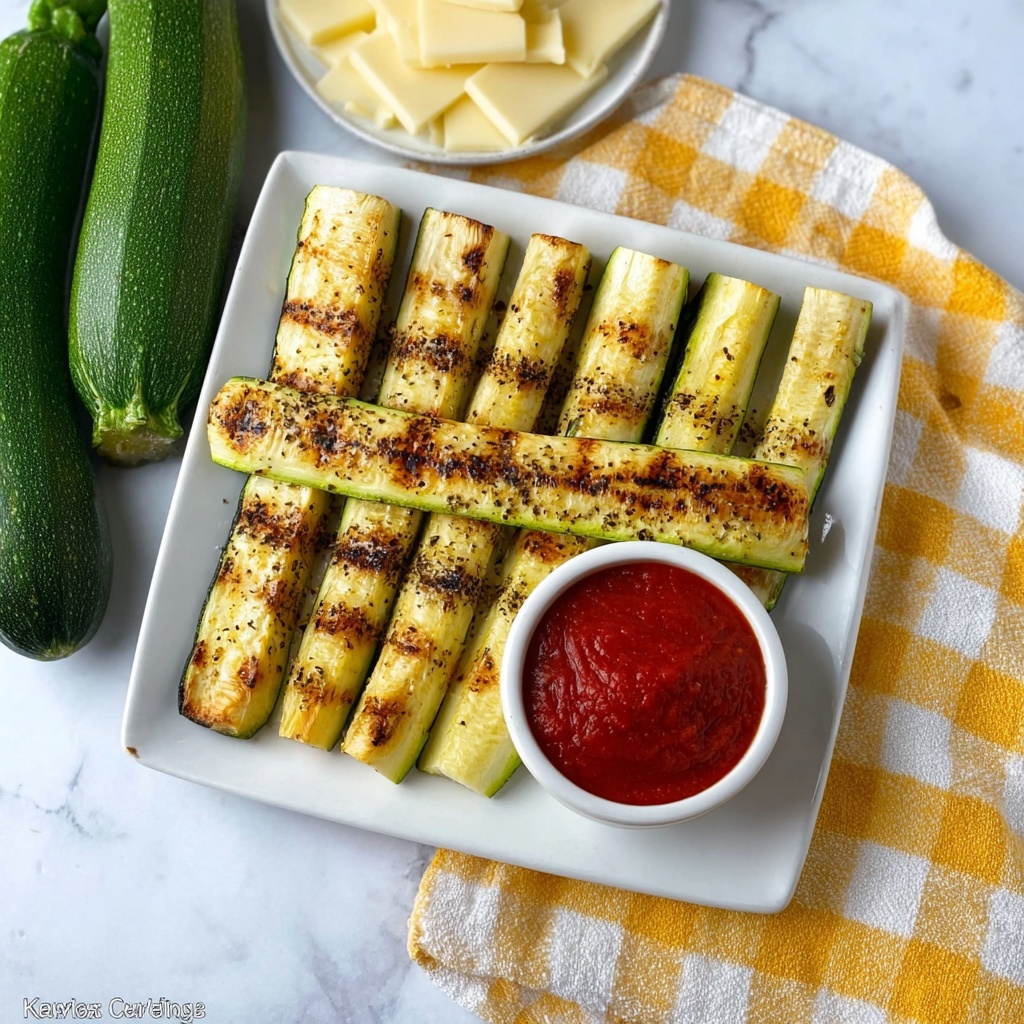Baked Zucchini Spears with Garlic, Parmesan, and Herbs Recipe - Recipe Image