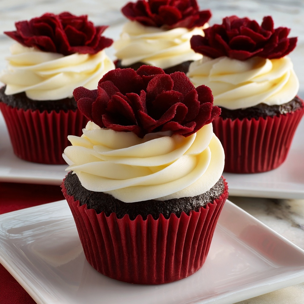 Mini Red Velvet Cupcakes with Cream Cheese Frosting Recipe - Recipe Image