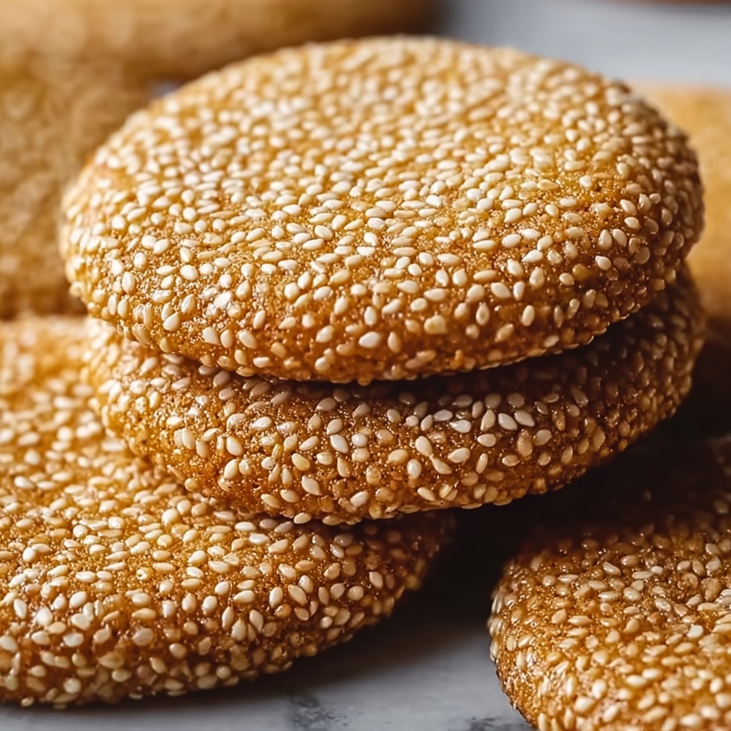 Irresistibly Chewy Sesame Honey Cookies Recipe - Recipe Image