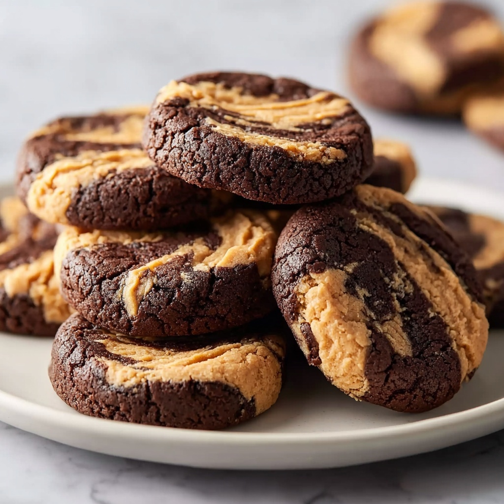 Irresistibly Gooey Chocolate Peanut Butter Swirl Cookies Recipe - Recipe Image