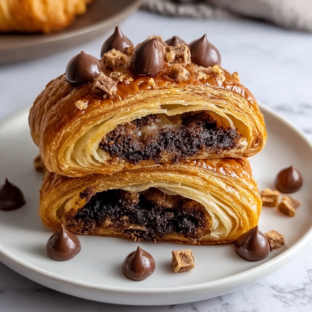 Indulgent Decadent Chocolate Croissant Breakfast Bake Recipe - Recipe Image