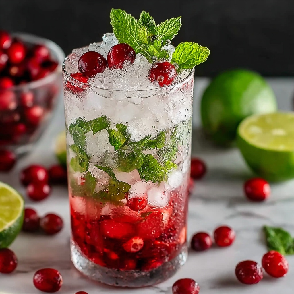 Holiday Cranberry Mojito Recipe - Recipe Image