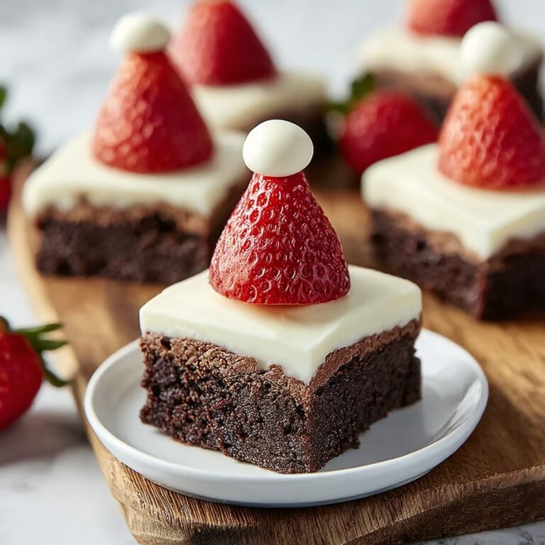 Irresistibly Cute Strawberry Brownie Santa Hats Treats Recipe